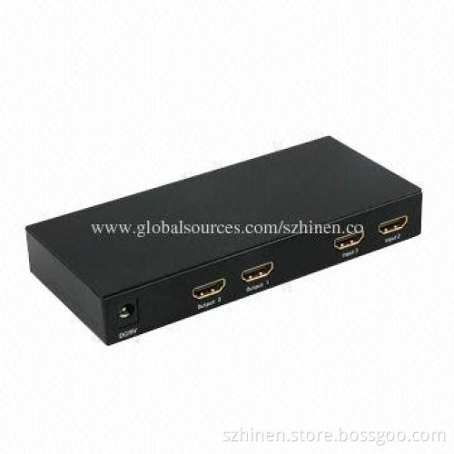HDMI Switch Splitter, 3x2 Matrix, Supports HDCP